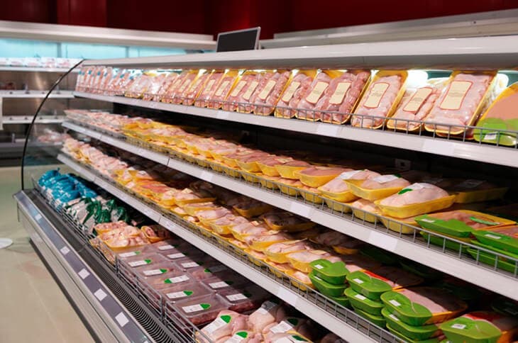 De la viande vendues dans un supermarche