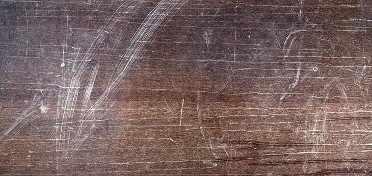 Scratches on wooden furniture