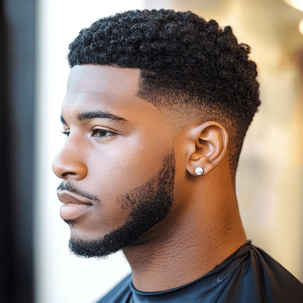 Drop fade sur cheveux crépus