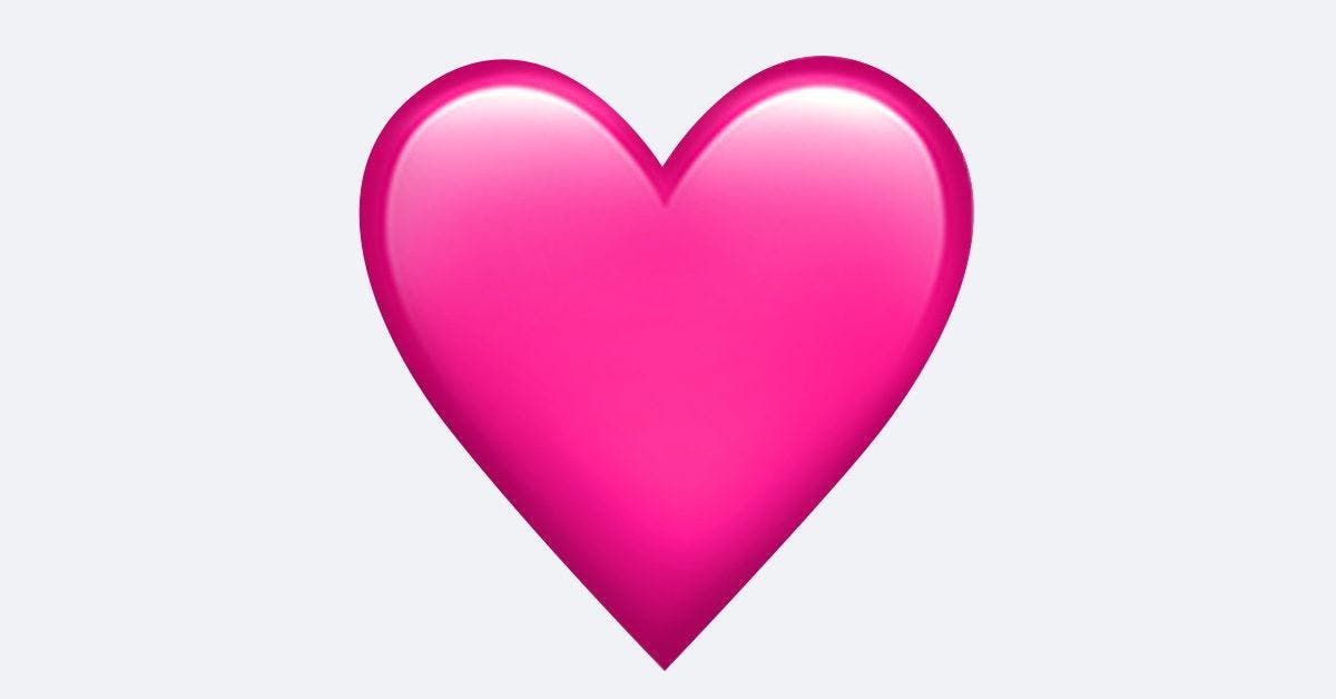 Emoji Coeur Rose signification et utilisation sur WhatsApp