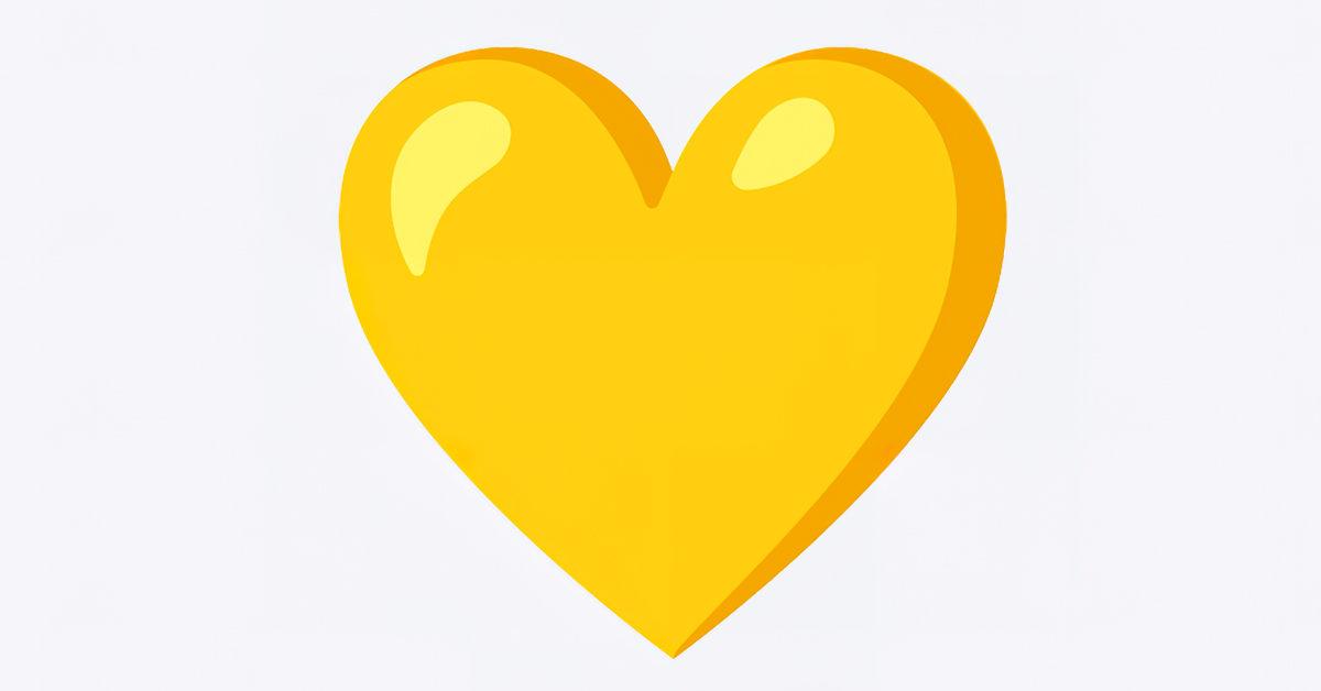 Émoji cœur jaune 💛 - signification et utilisations (2023)_