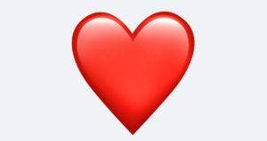 Emoji coeur rouge
