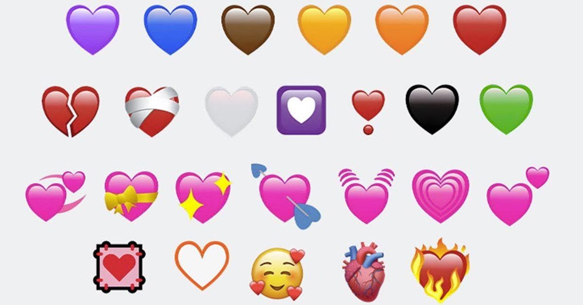 Emoji cœur signification et utilisation de chaque couleur