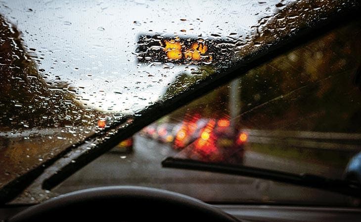 windshield wipers in rainy weather