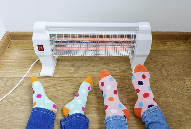 Avoid energy-hungry space heaters