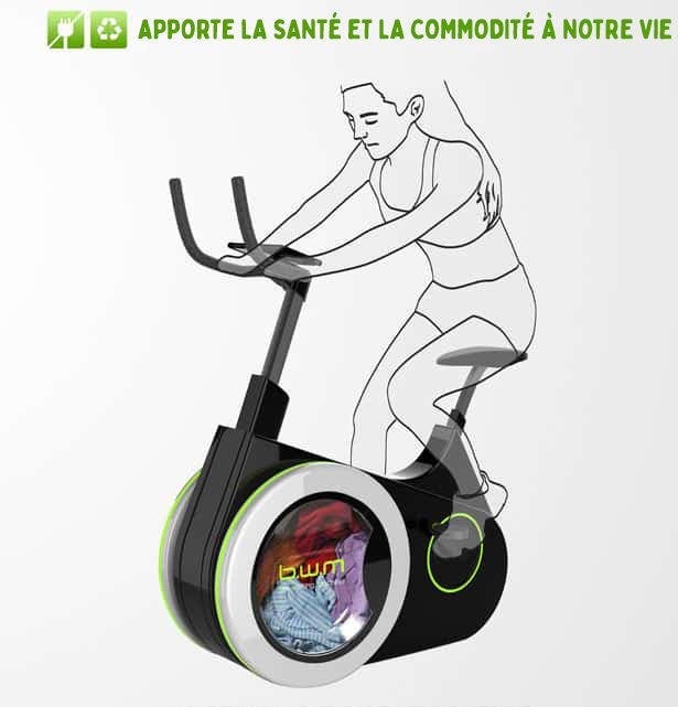 Faites de l'exercice et lavez votre linge avec ce nouveau vélo écologique