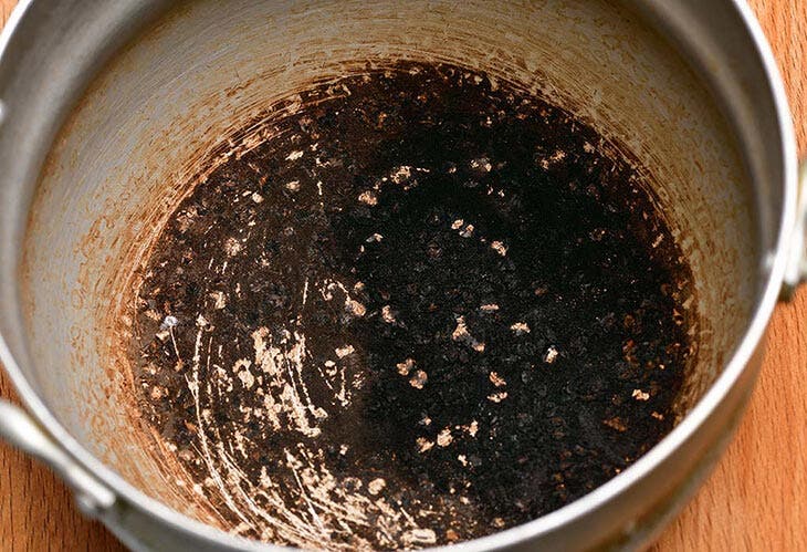 Burnt pot bottom