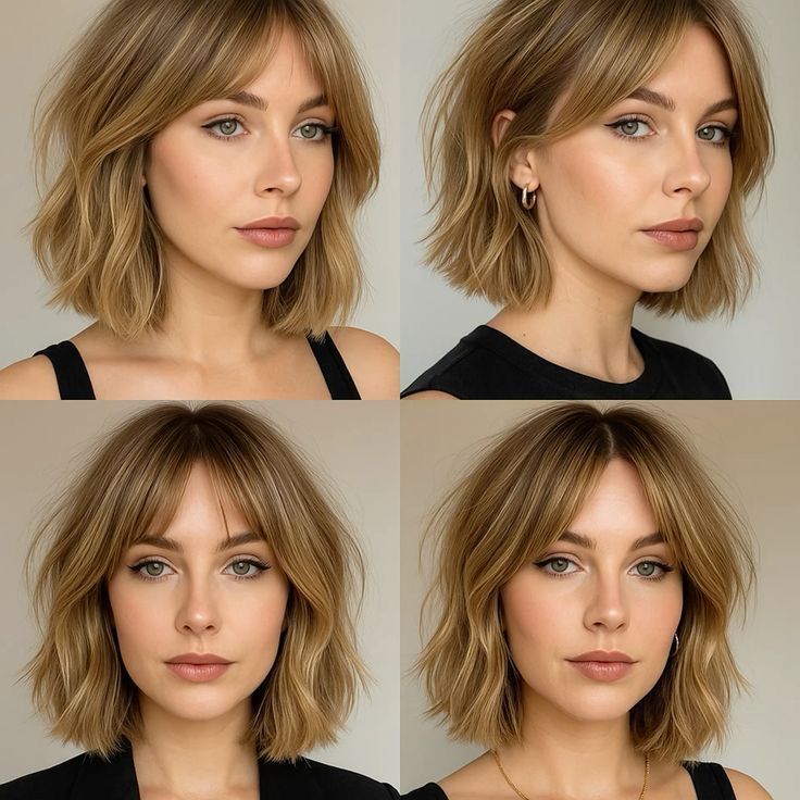 Frange rideau sur cheveux fins