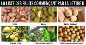 Fruit en D - la liste des fruits commençant par la lettre D_