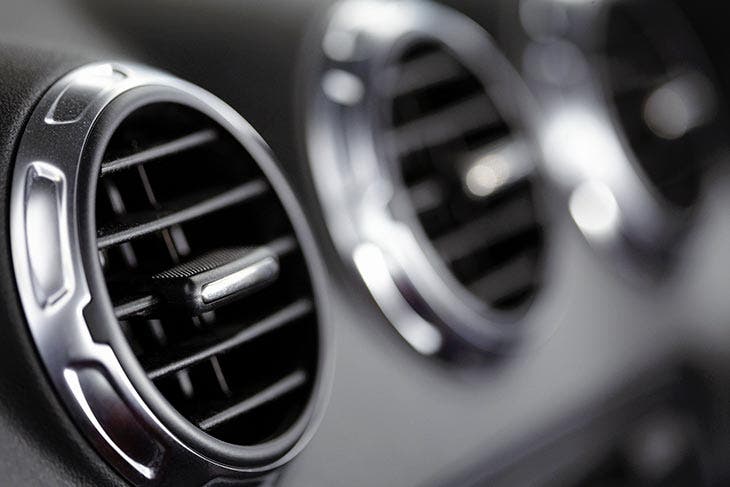 Air conditioning and ventilation grille of a car.