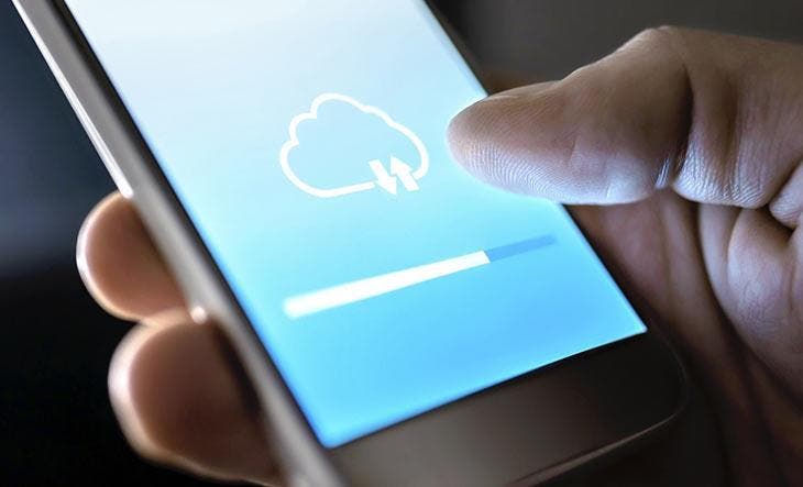 Icône de sauvegarde s’affiche sur Smartphone