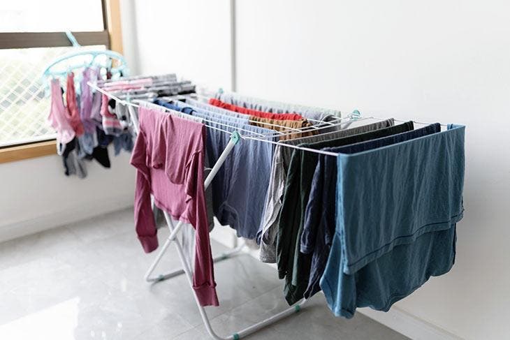 Avoid hanging clothes inside the house.