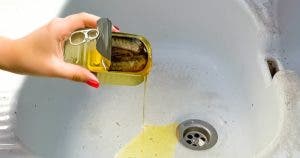 Jeter l’huile de la boîte de thon dans l’évier est une mauvaise idée voici pourquoi