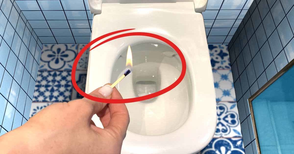 L’astuce de l’allumette pour éliminer les mauvaises odeurs des toilettes en 3 minutes (1)