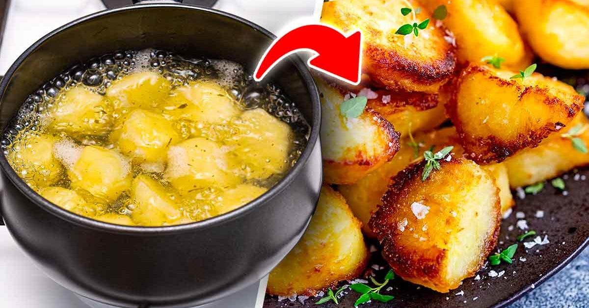 L’astuce pour faire des pommes de terre rôties, croustillantes et moelleuses sans utiliser le four