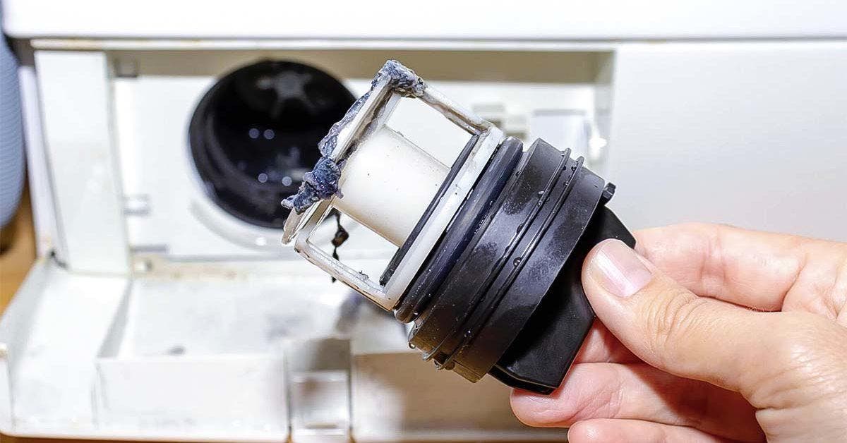 The trick to cleaning the washing machine drain filter