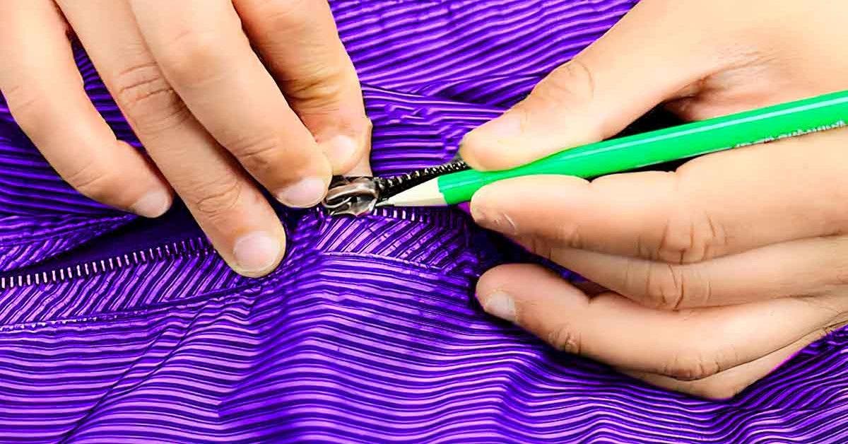 L’astuce simple pour fixer la fermeture éclair coincée d’une veste ou d’un pantalon001
