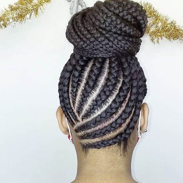 Le chignon cornrow Le chignon cornrow