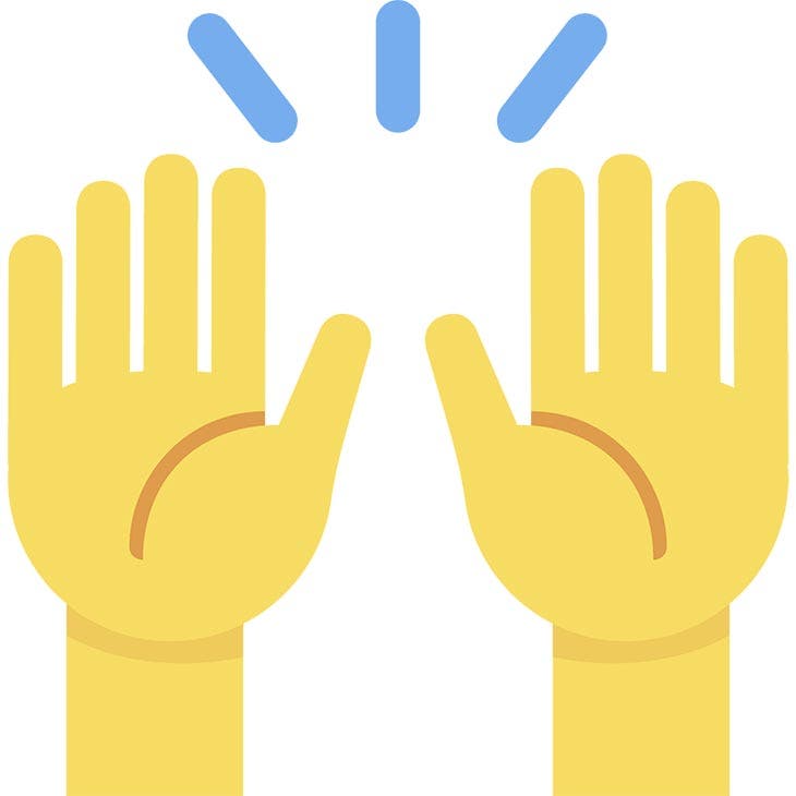 raise hands emoji