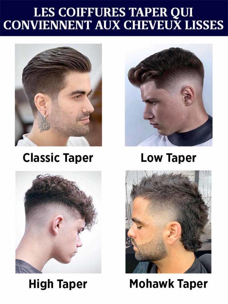 Coupe de cheveux taper pour les cheveux lisses 20 looks tendances