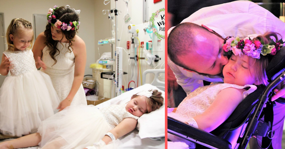 Leur fille était en train de mourir d’une tumeur au cerveau, les parents organisent alors leur mariage à l’hôpital pour qu’elle puisse être demoiselle d’honneur