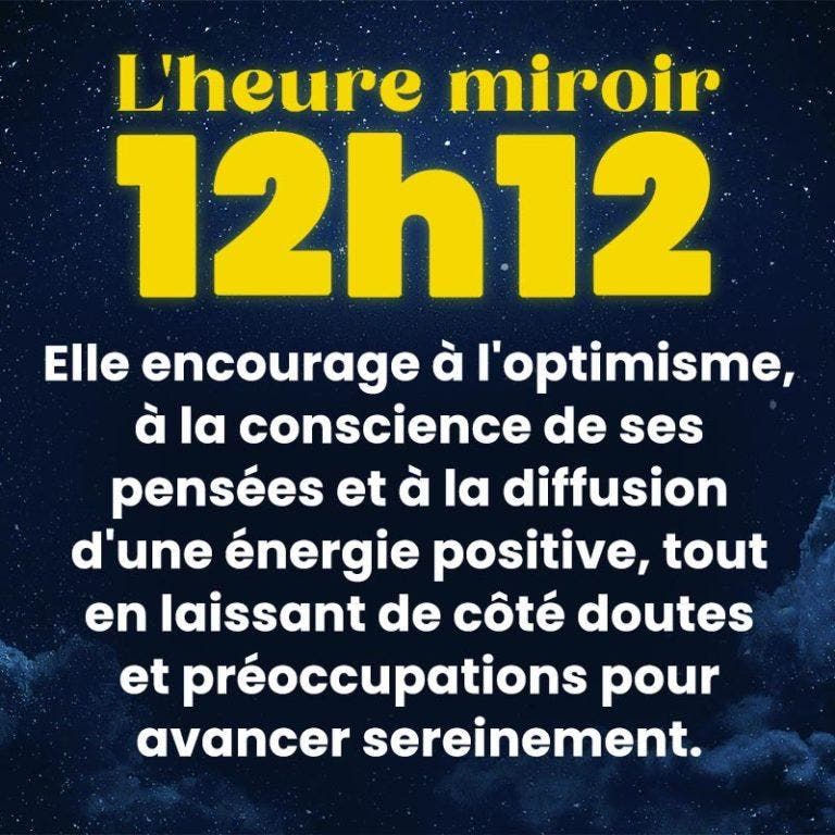 Heure Miroir 12h12 Signification et interprétation