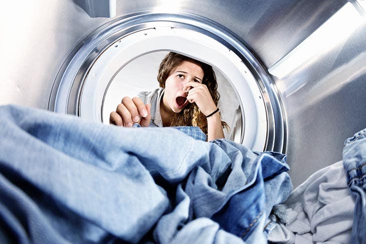 Linge qui sent mauvais dans le tambour. source : spm Linge qui sent mauvais dans le tambour. source : spm