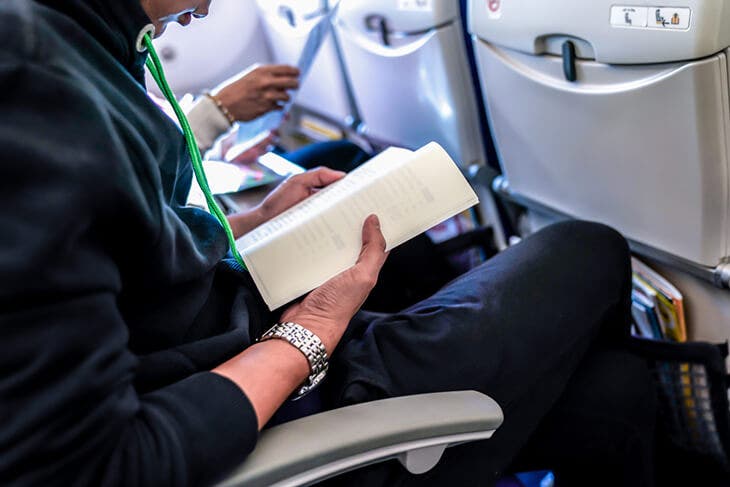 Read a book on the plane