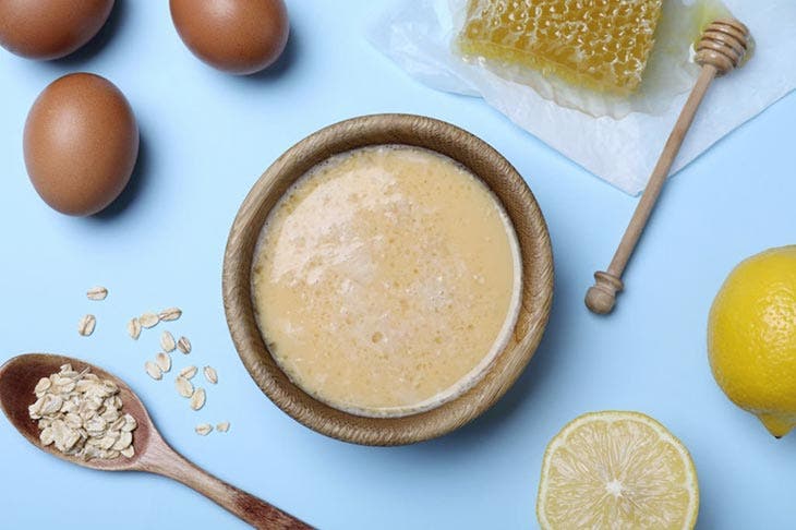 Mascarilla con avena, miel y limón