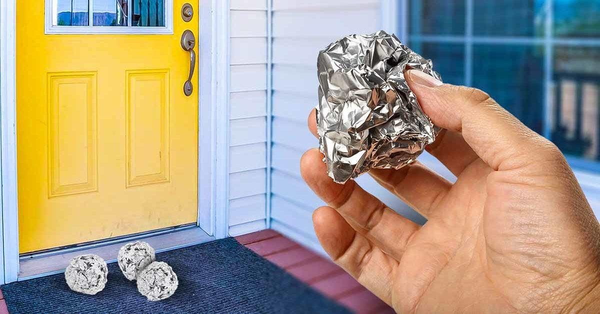 Mettez du papier d'aluminium à l'extérieur de la porte d'entrée pour résoudre un problème courant final (1)