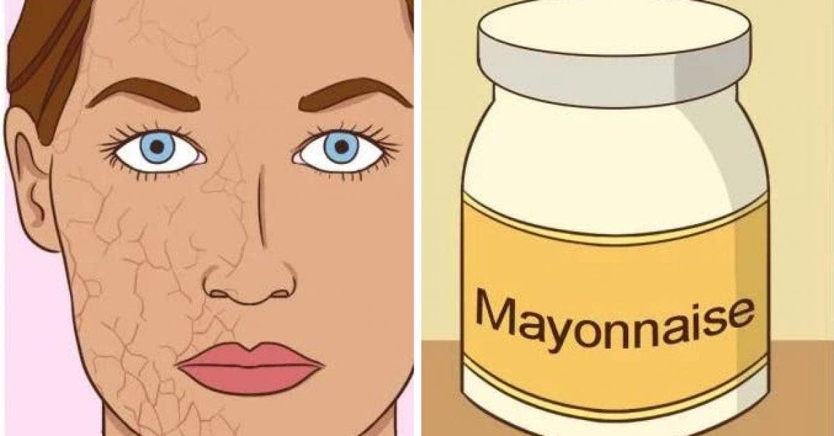 Mettez une cuillère à café de mayonnaise sur votre peau. Vous serez impressionné par le résultat