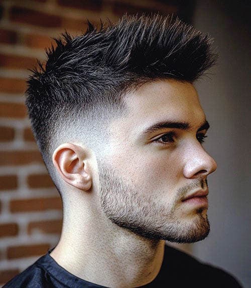 Mid taper sur cheveux hérissés Mid taper sur cheveux hérissés