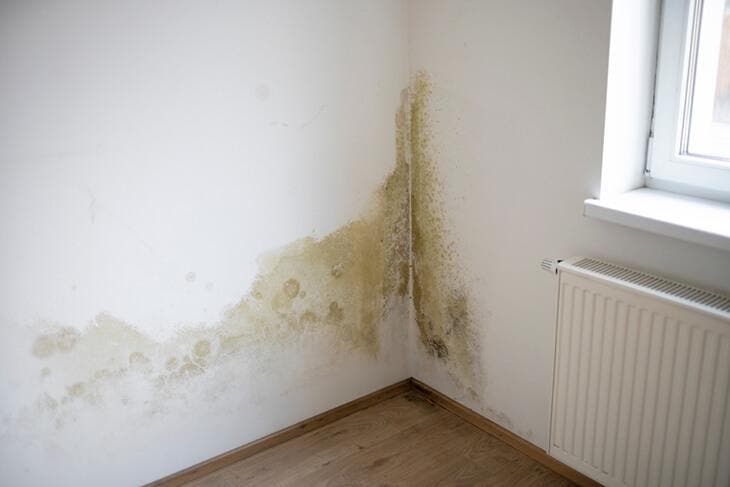 mold on the walls