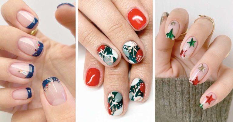 Stickers Nail Art Pour Ongles - Thème Noël (Père Noël, Sapins, Flocons)