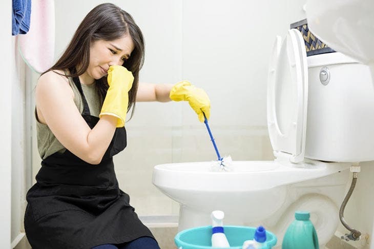 Per pulire i servizi igienici