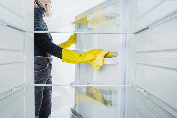 Clean the inside of the refrigerator