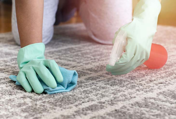 limpiar una alfombra