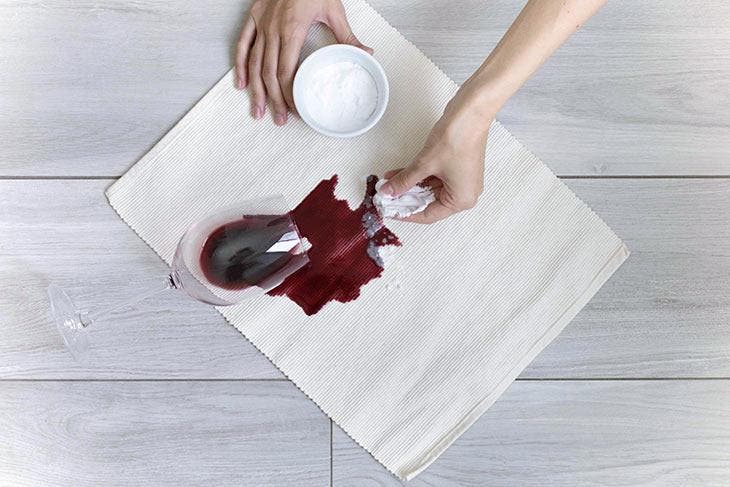 clean a wine stain