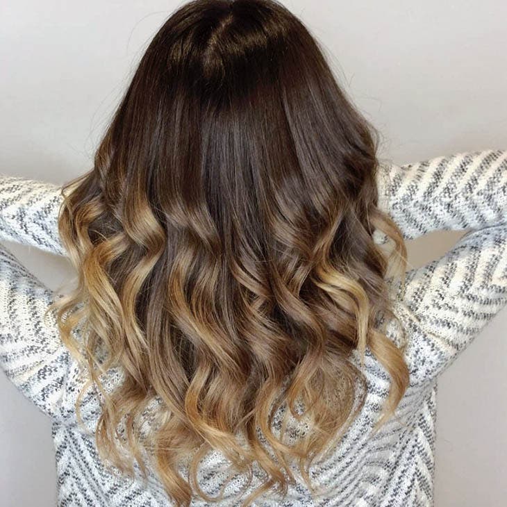 Ombré brun-doré Ombré brun-doré