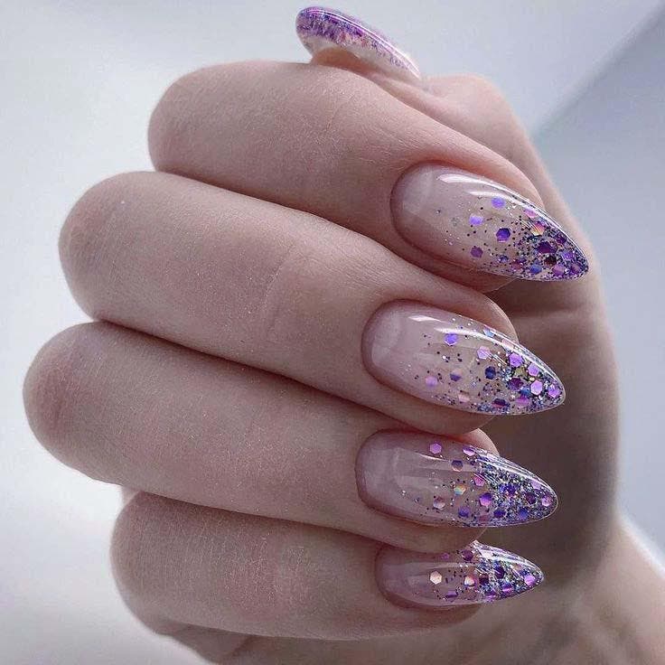 Ongles Ovales Étincelants2 Ongles Ovales Étincelants2