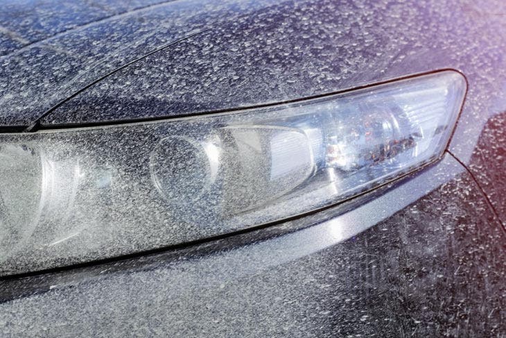 Dirty car headlight