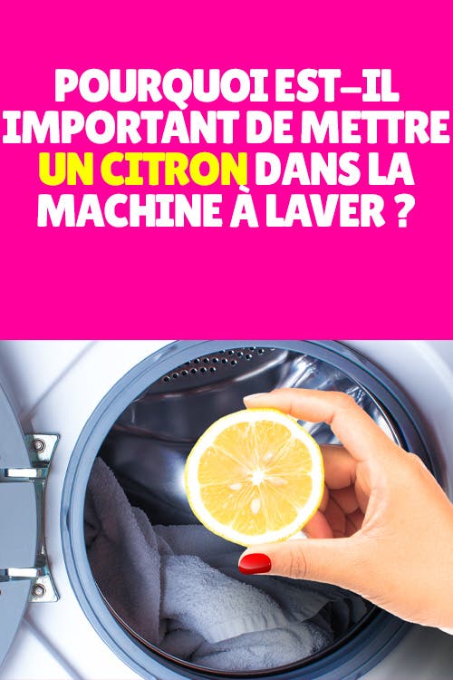 Why is it important to put a lemon in the washing machine?