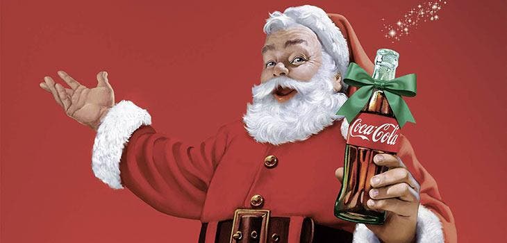 Coca-Cola advertising with Santa Claus