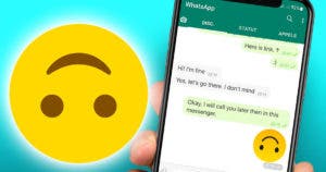 Que signifie l'emoji visage à l'envers sur WhatsApp et quand l'utiliser final