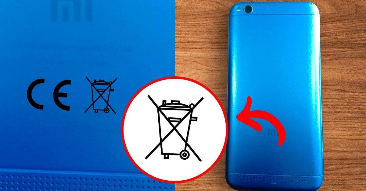 Que signifie l'icône de la poubelle au dos de votre téléphone portable