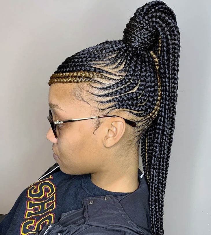 Queue de cheval avec lemonade braids Queue de cheval avec lemonade braids