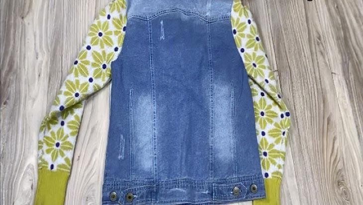 Upcycle an old sweater and jean jacket
