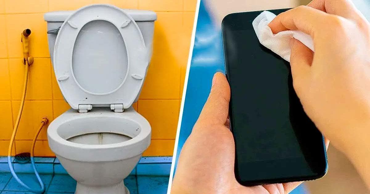 Savez-vous que l'écran de votre smartphone contient plus de bactéries que la cuvette des toilettes
