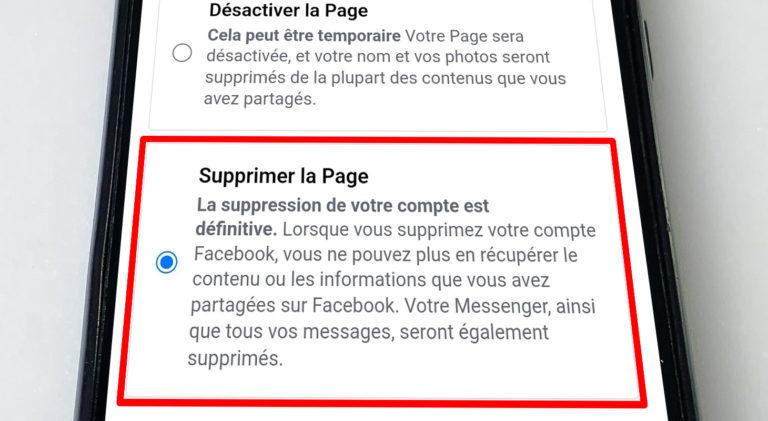 Comment supprimer une page Facebook en 2023