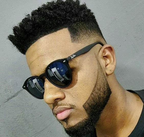 Taper Afro + Temple Fade Taper Afro + Temple Fade
